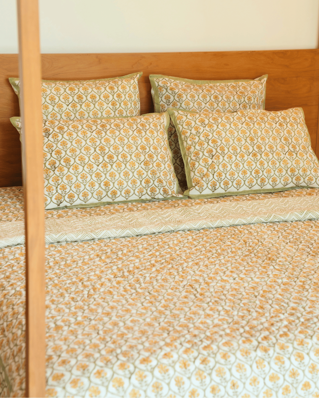 Garden Lattice Jaipur Quilt+Sham Cover Set