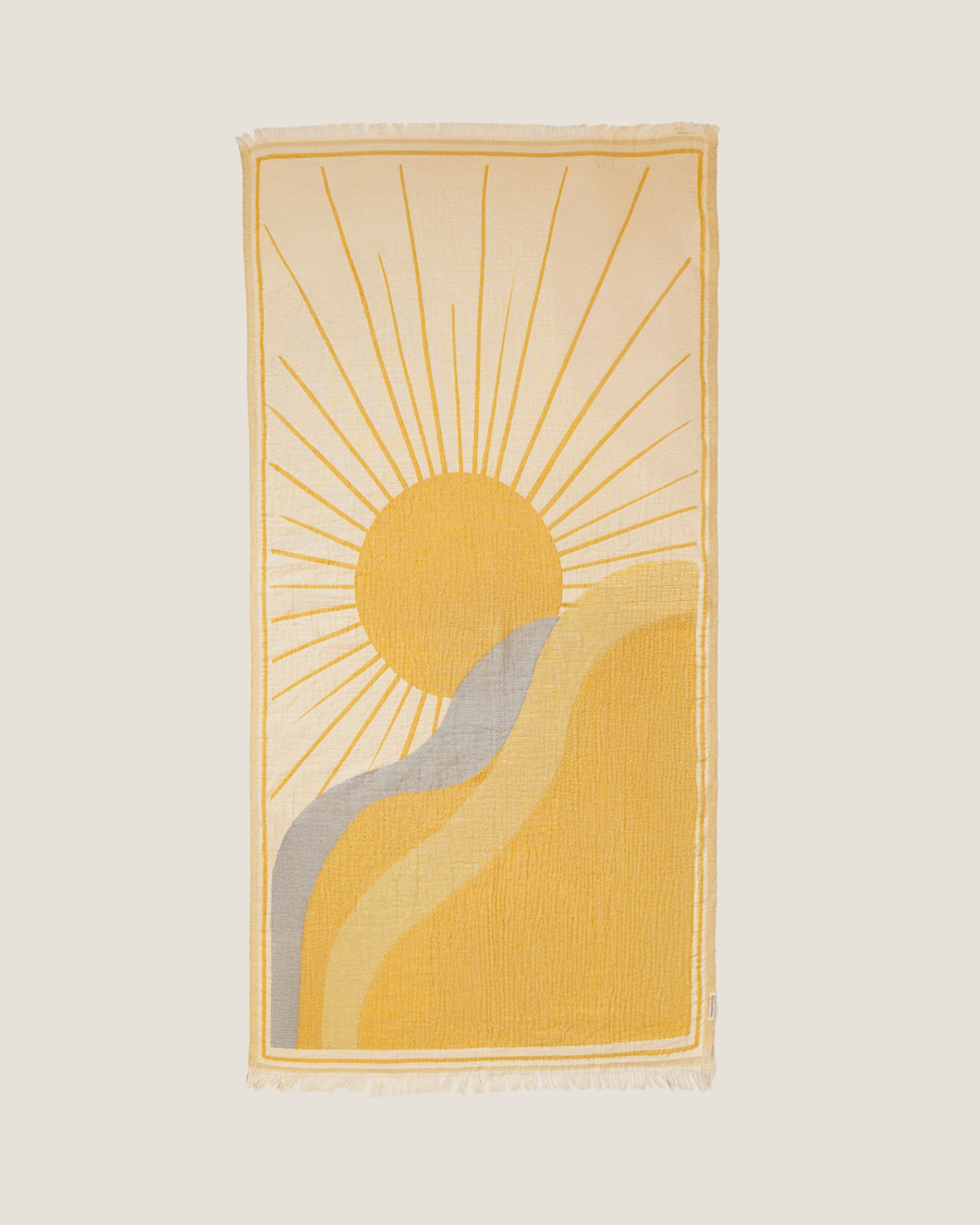 Organic Cotton Turkish Jacquard Towel - Golden Ray