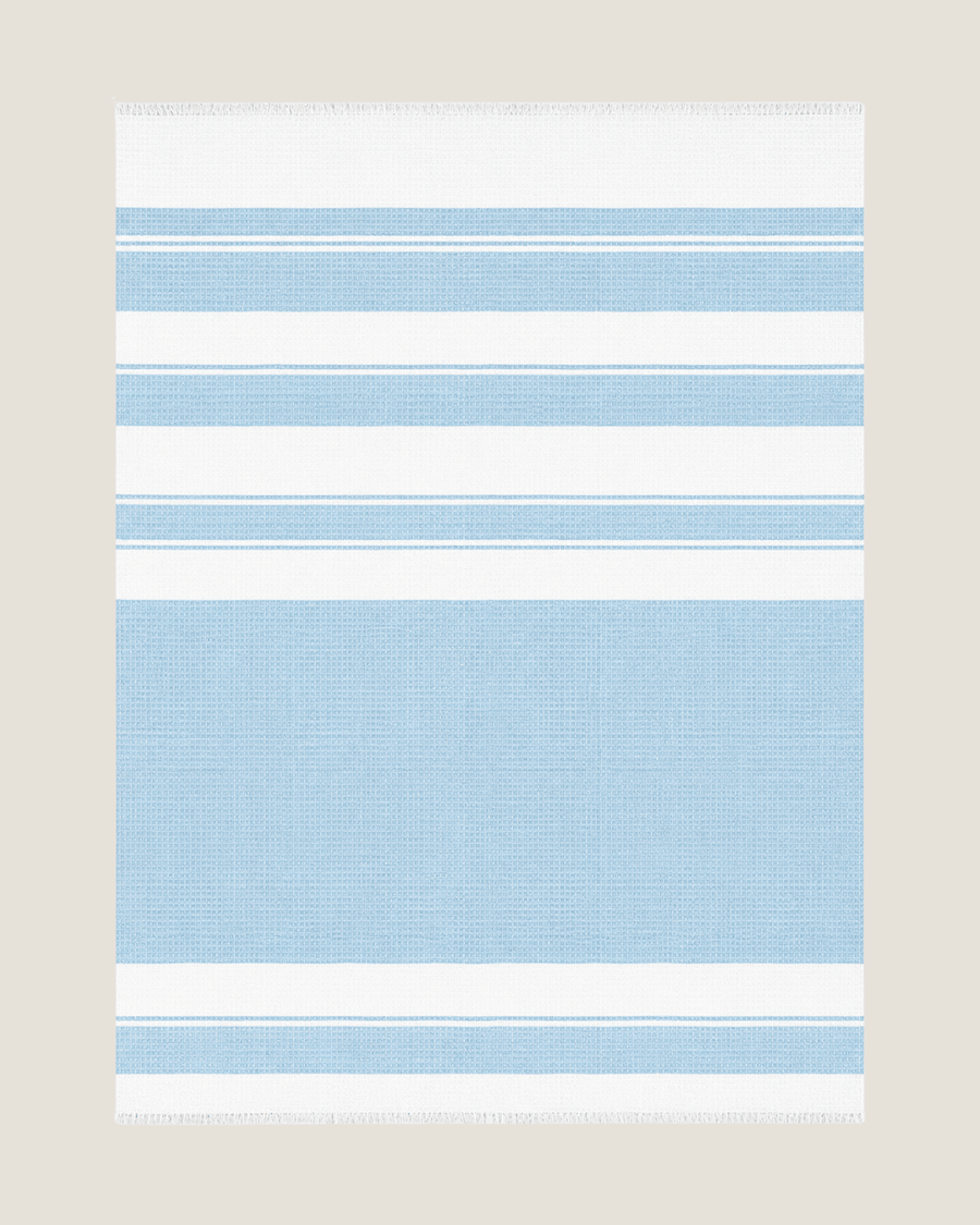 100% Organic Cotton Mesa Waffle Oversized Blanket Sea Mist