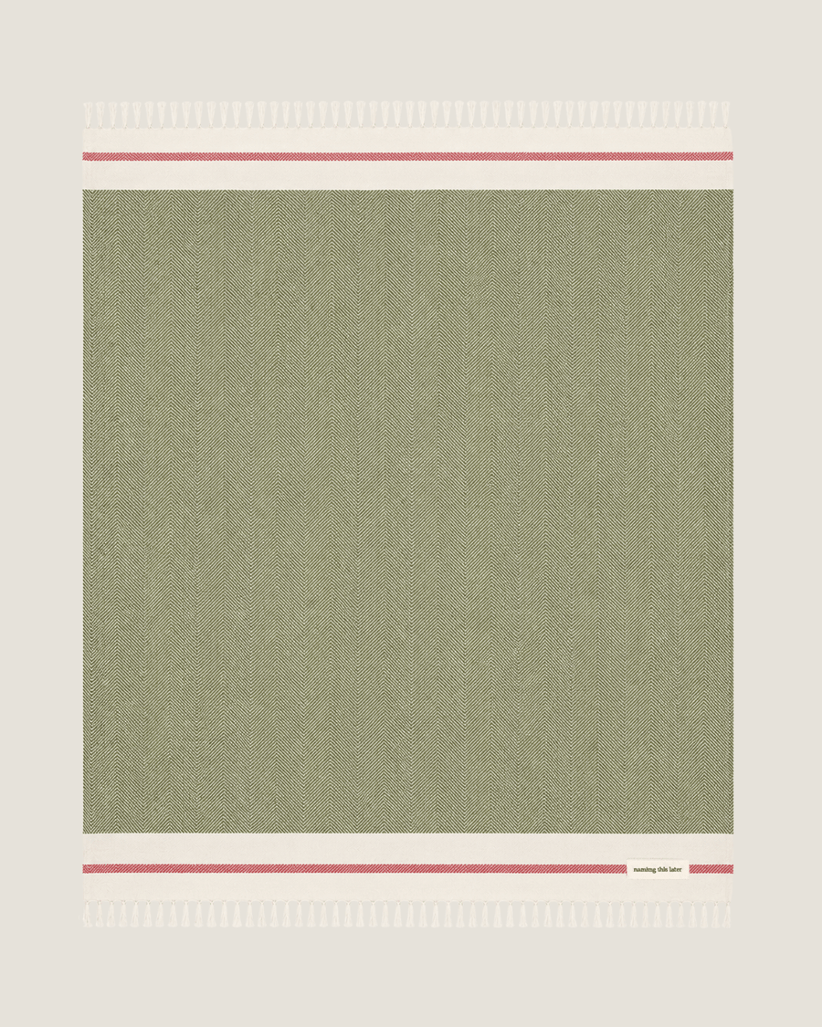 Airweave Herringbone Throw Sage Meadow