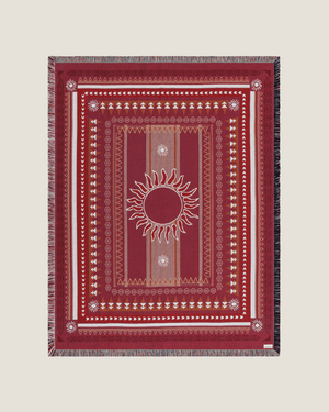 Sunset Burgundy Blanket