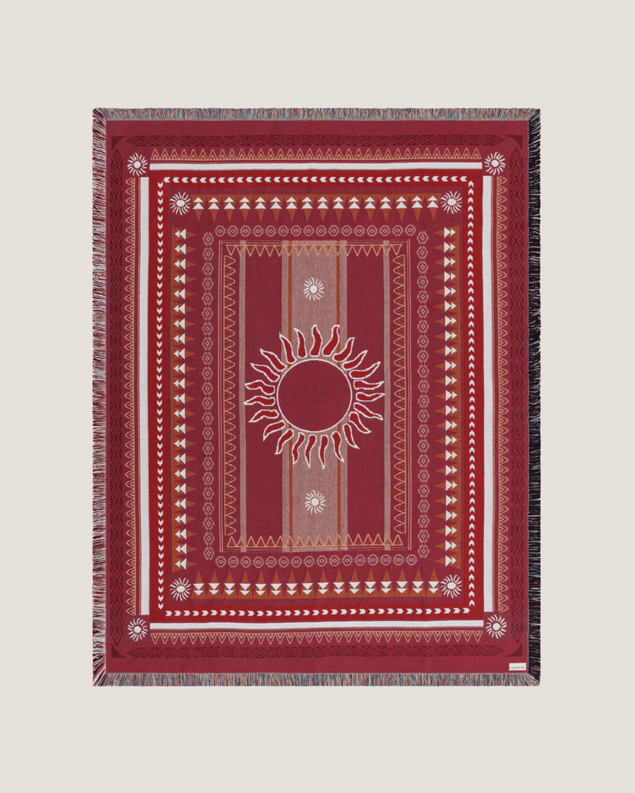 Sunset Burgundy Blanket
