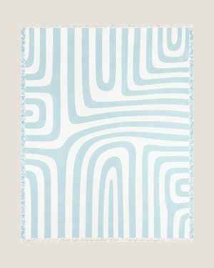 Whisperwind Bamboo Cotton Throw Contour Sky