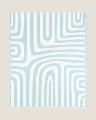 Whisperwind Bamboo Cotton Throw Contour Sky