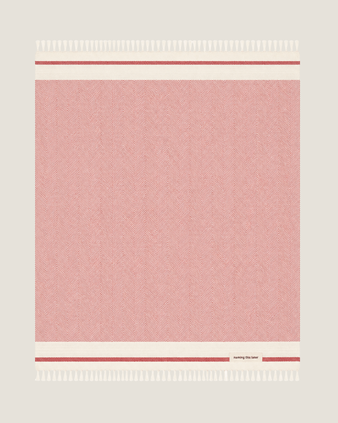 Airweave Herringbone Throw Coral Bloom