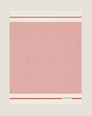 Airweave Herringbone Throw Coral Bloom