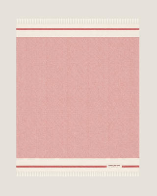 Airweave Herringbone Throw Coral Bloom