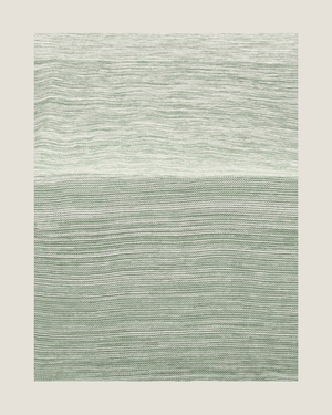 Ombreknit 100% Organic Cotton Knitted Blanket - Seagrass