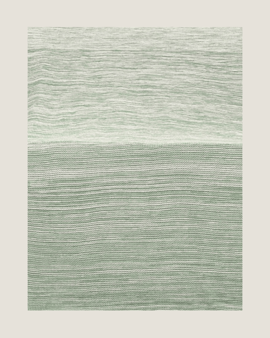 Ombreknit 100% Organic Cotton Knitted Blanket - Seagrass