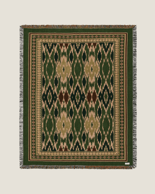 Nomad Green Ikat blanket