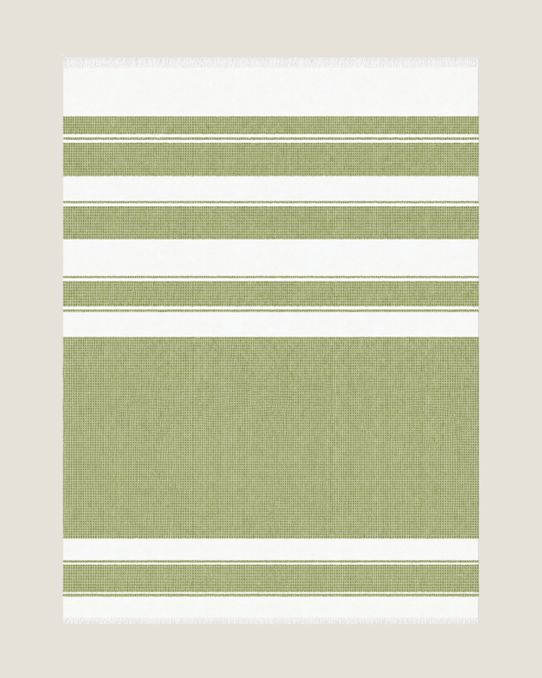 100% Organic Cotton Mesa Waffle Oversized Blanket Olive Grove