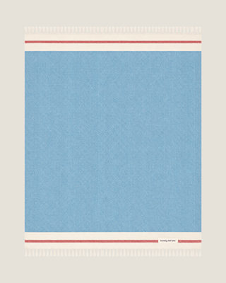 Airweave Herringbone Throw Coastal Blue