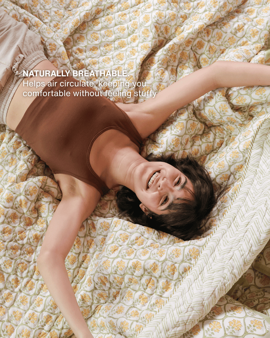 Garden Lattice Jaipur Quilt+Sham Cover Set