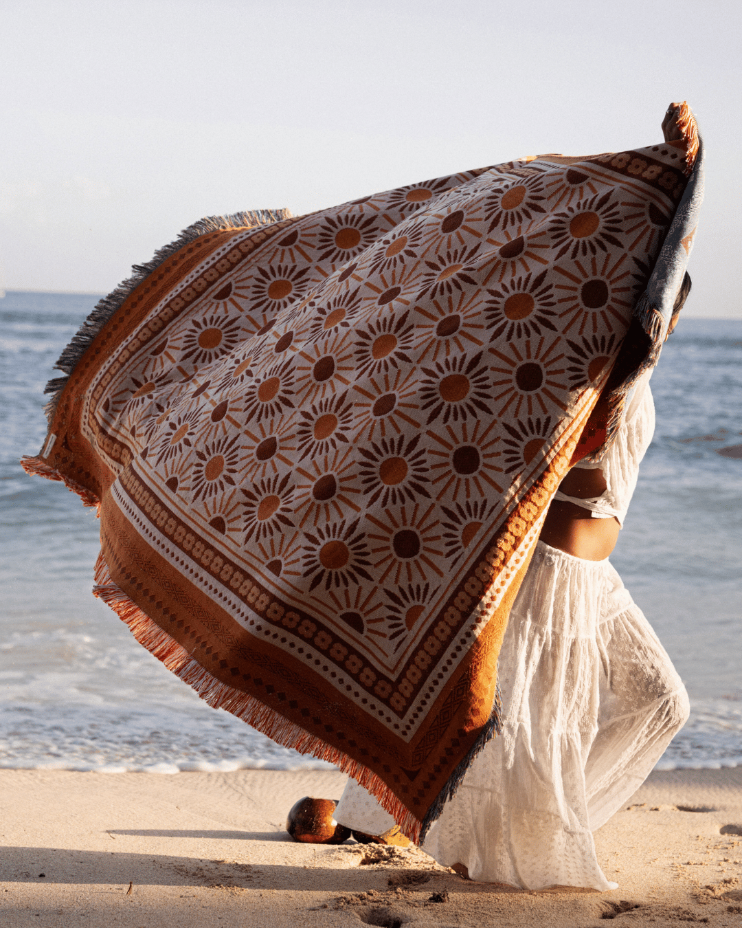 Orange Sunflower Blanket - naming this later