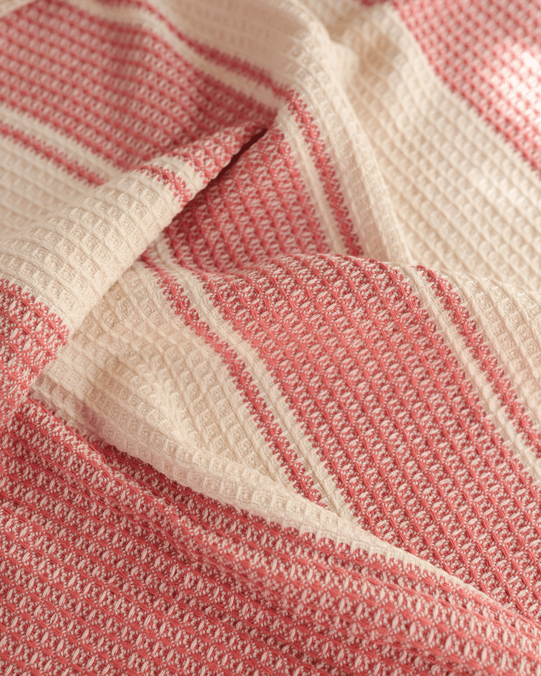 100% Organic Cotton Mesa Waffle Oversized Blanket Terracotta Sun
