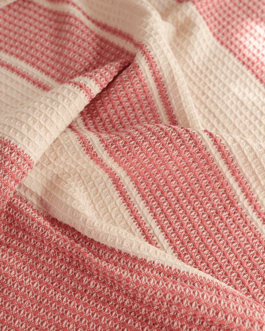100% Organic Cotton Mesa Waffle Oversized Blanket Terracotta Sun