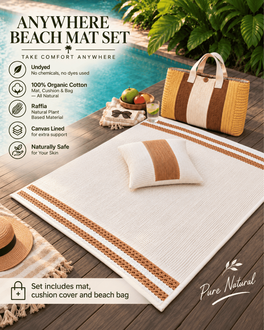 The Anywhere Mat Set - 100% Organic Cotton Undyed