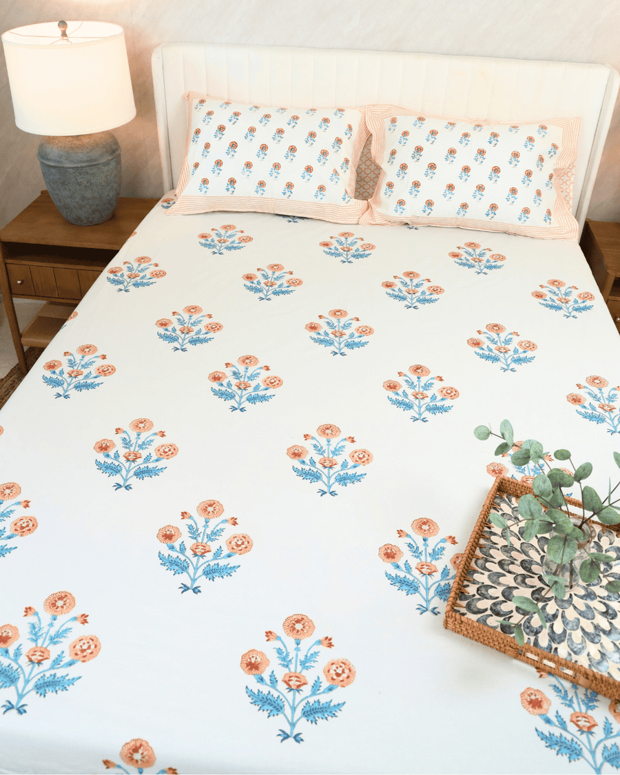 Indigo Marigold Jaipur Sheet Set