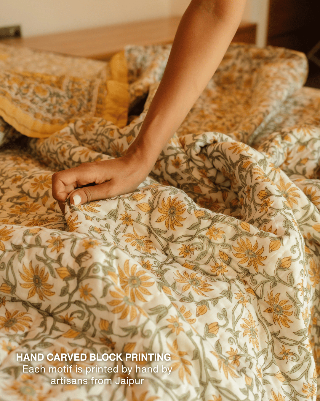 Vintage Garden Jaipur Quilt+Sham Cover Set