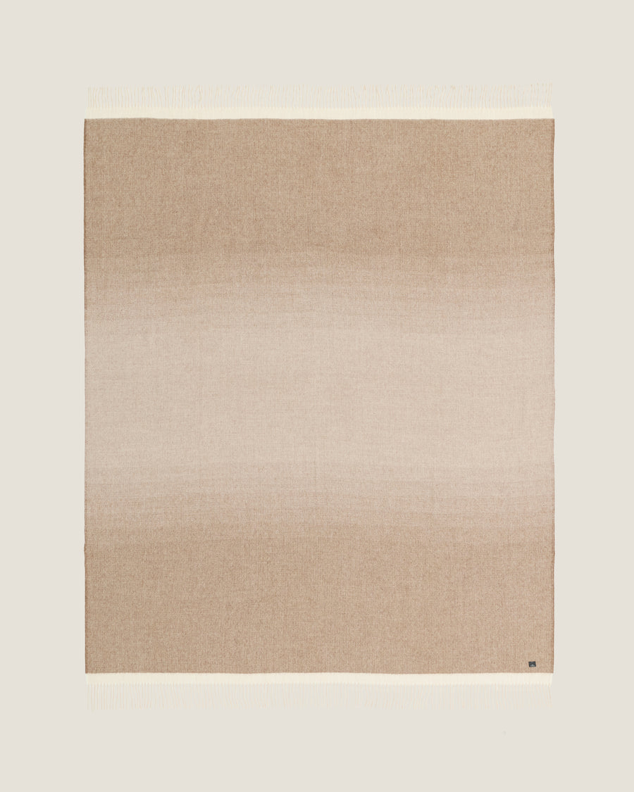100% Baby Alpaca Wool Undyed Ombre Sand blanket
