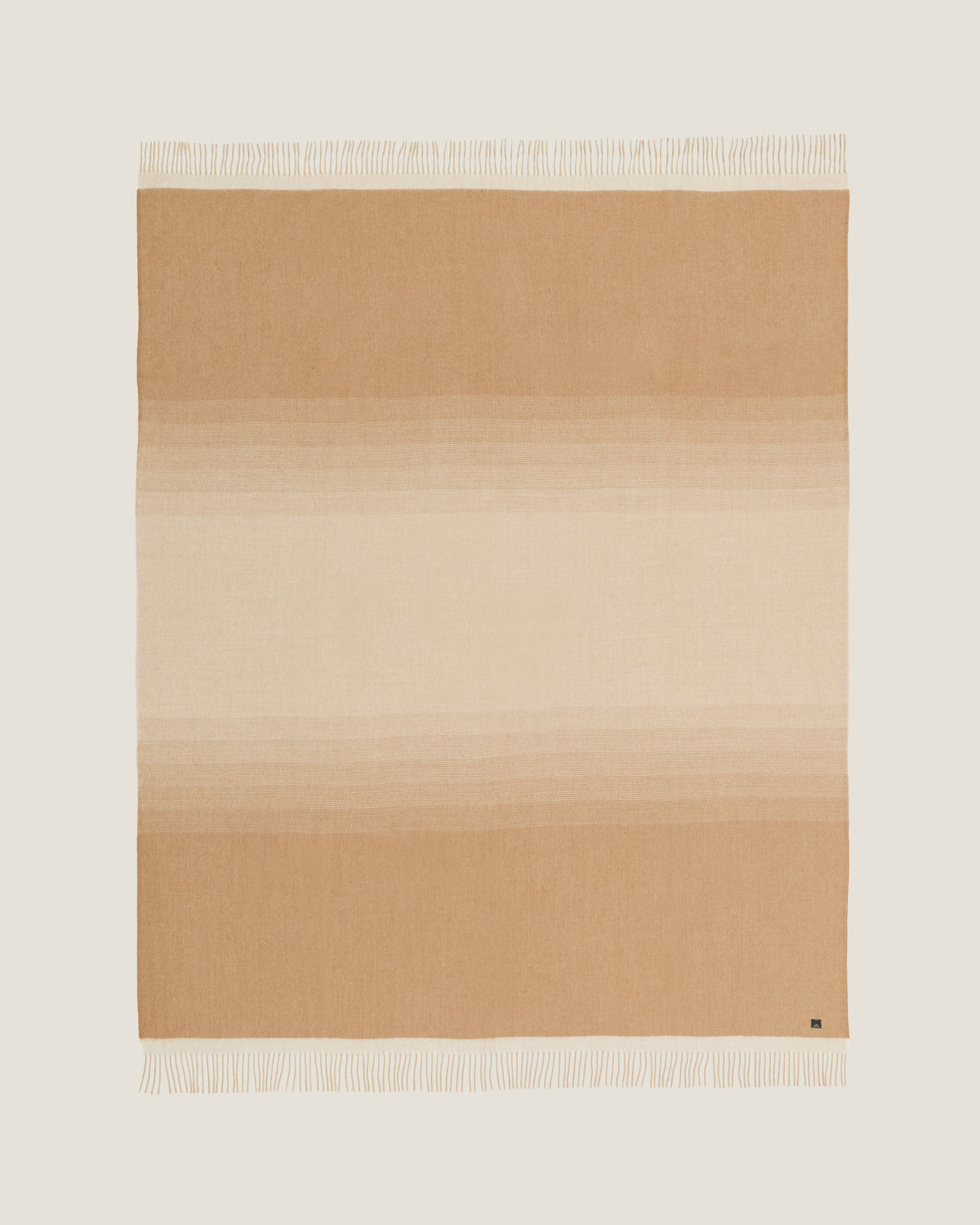 100% Baby Alpaca Wool Undyed Ombre Warm Dune blanket
