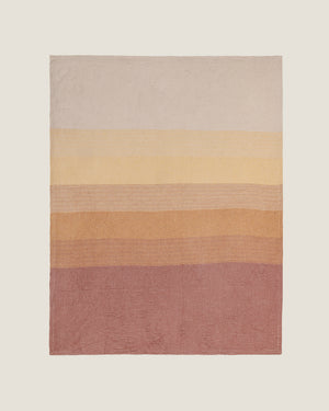 Organic Cotton Turkish Waffle Oversize Throw - Terracotta Sunset