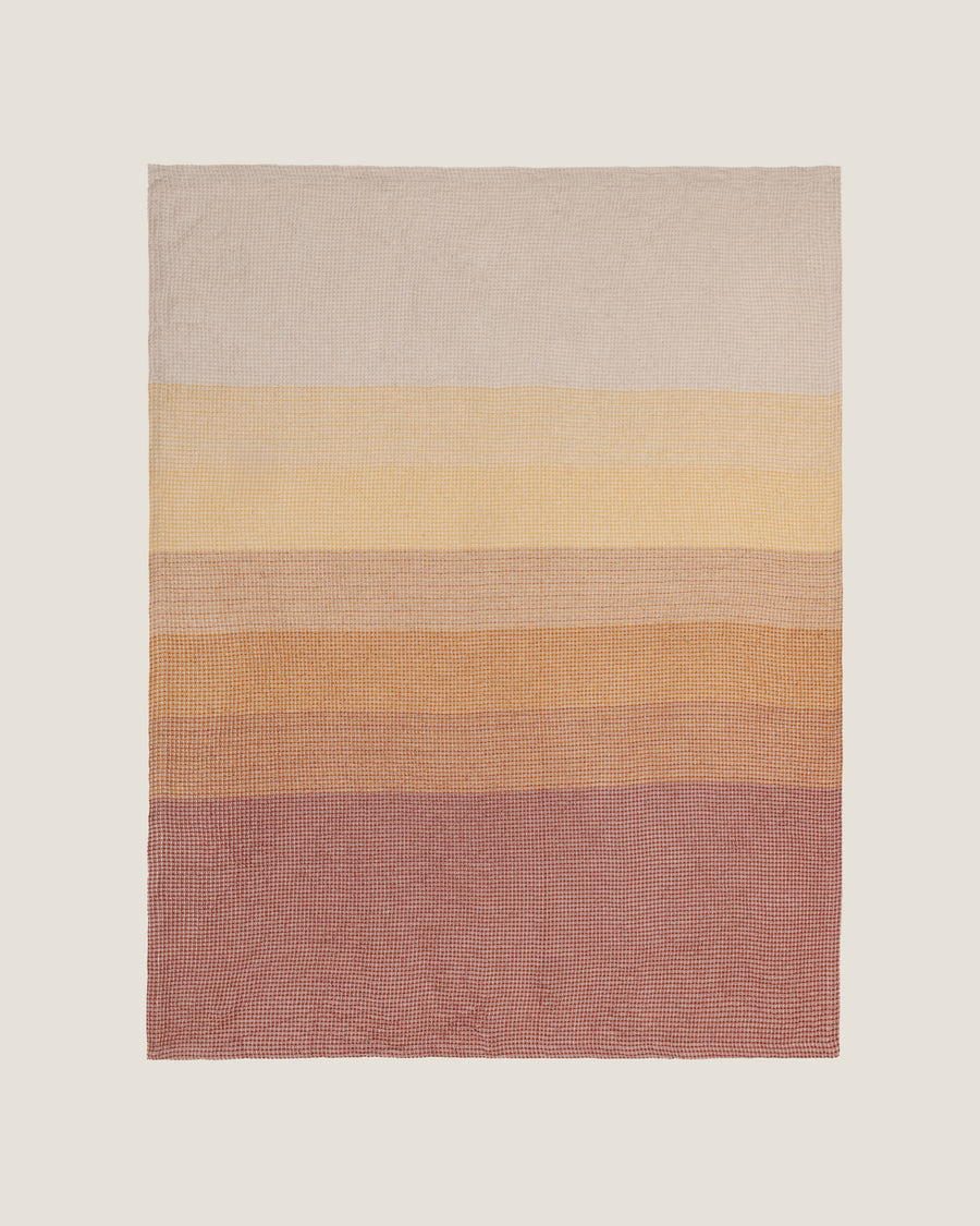 Organic Cotton Turkish Waffle Oversize Throw - Terracotta Sunset