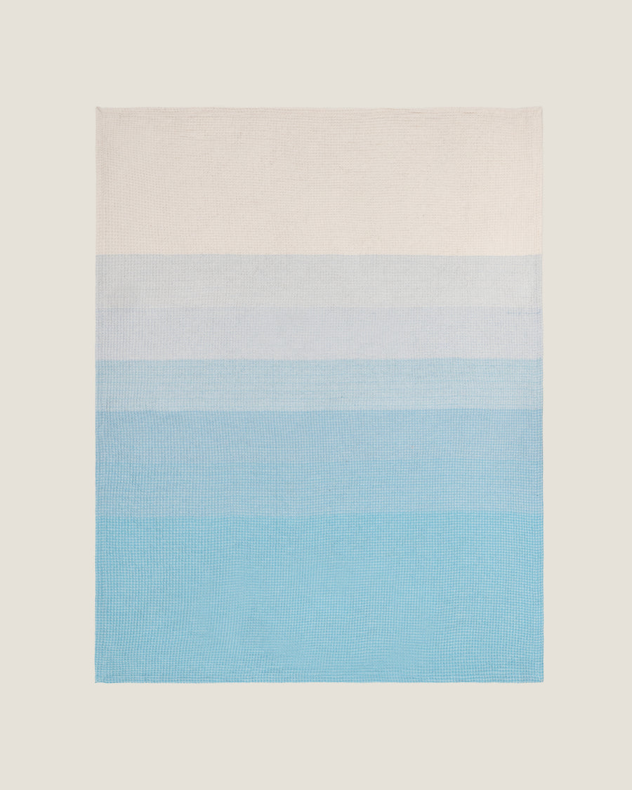 Organic Cotton Turkish Waffle Oversize Throw - Sea Mist