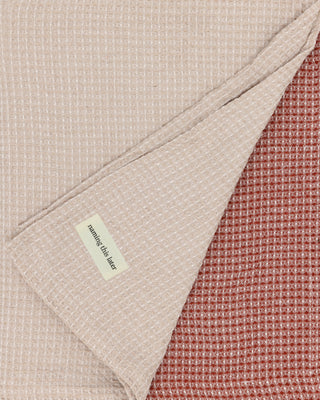 Organic Cotton Turkish Waffle Oversize Throw - Terracotta Sunset
