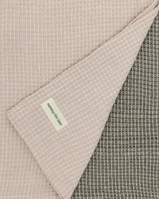 Organic Cotton Turkish Waffle Oversize Throw - Stone Dusk