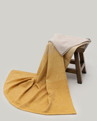 Organic Cotton Turkish Waffle Oversize Throw - Golden Dawn