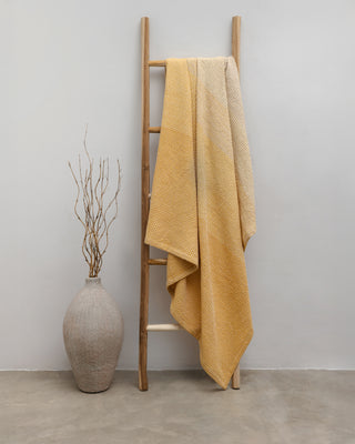 Organic Cotton Turkish Waffle Oversize Throw - Golden Dawn