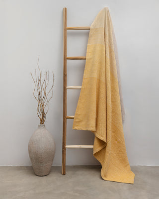 Organic Cotton Turkish Waffle Oversize Throw - Golden Dawn
