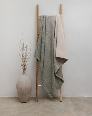 Organic Cotton Turkish Waffle Oversize Throw - Stone Dusk