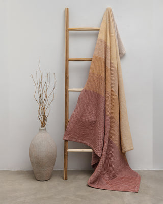 Organic Cotton Turkish Waffle Oversize Throw - Terracotta Sunset