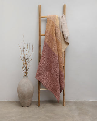 Organic Cotton Turkish Waffle Oversize Throw - Terracotta Sunset