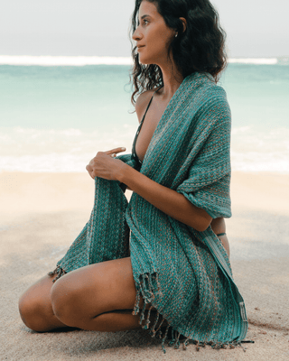 Organic Cotton Turkish Towel Coastal Sage