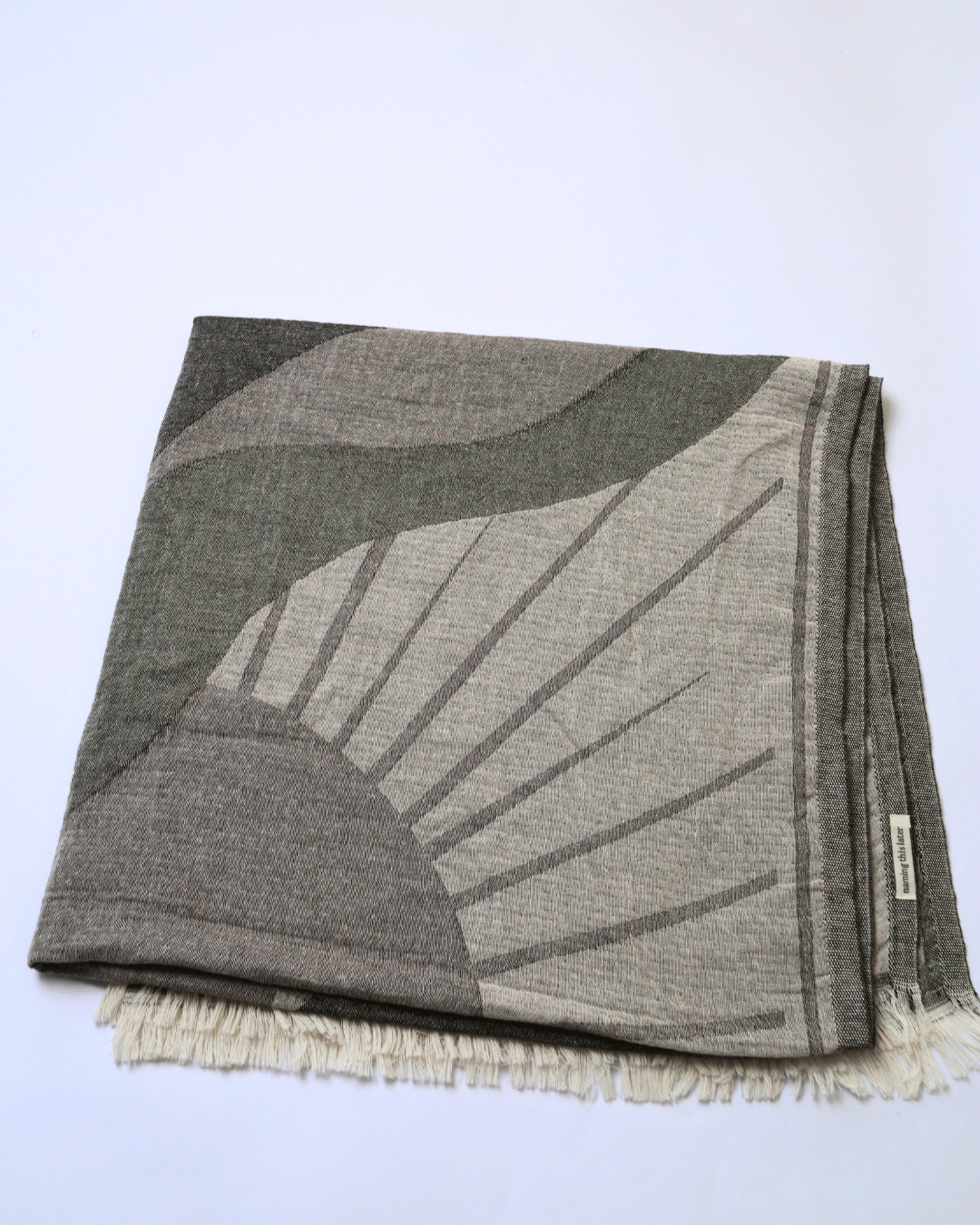 Organic Cotton Turkish Jacquard Towel - Stone Horizon