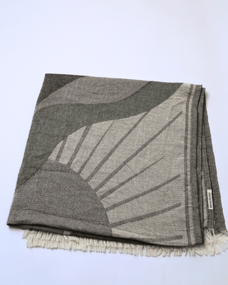 Organic Cotton Turkish Jacquard Towel - Stone Horizon