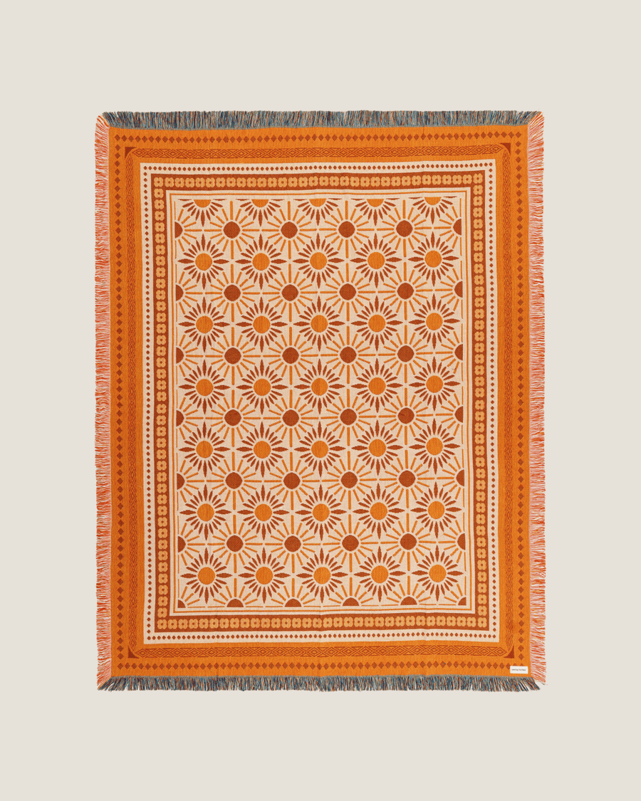 Orange Sunflower Blanket - naming this later