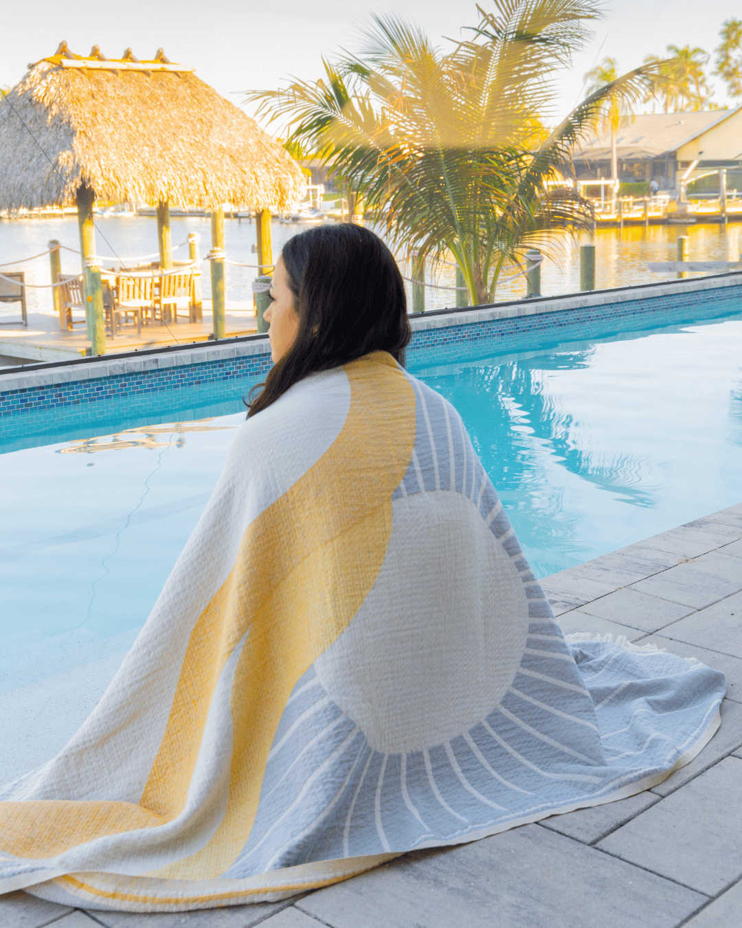 Organic Cotton Turkish Jacquard Towel - Golden Ray