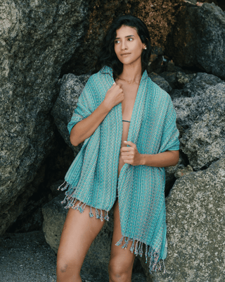 Organic Cotton Turkish Towel Coastal Sage