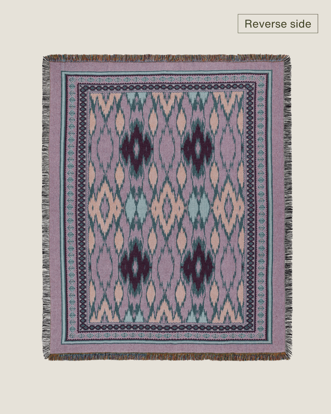Nomad Green Ikat blanket