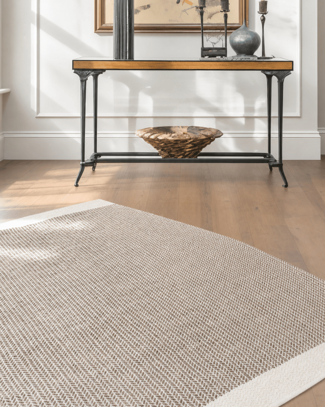 Amory Textured Wool Rug — Handwoven in India