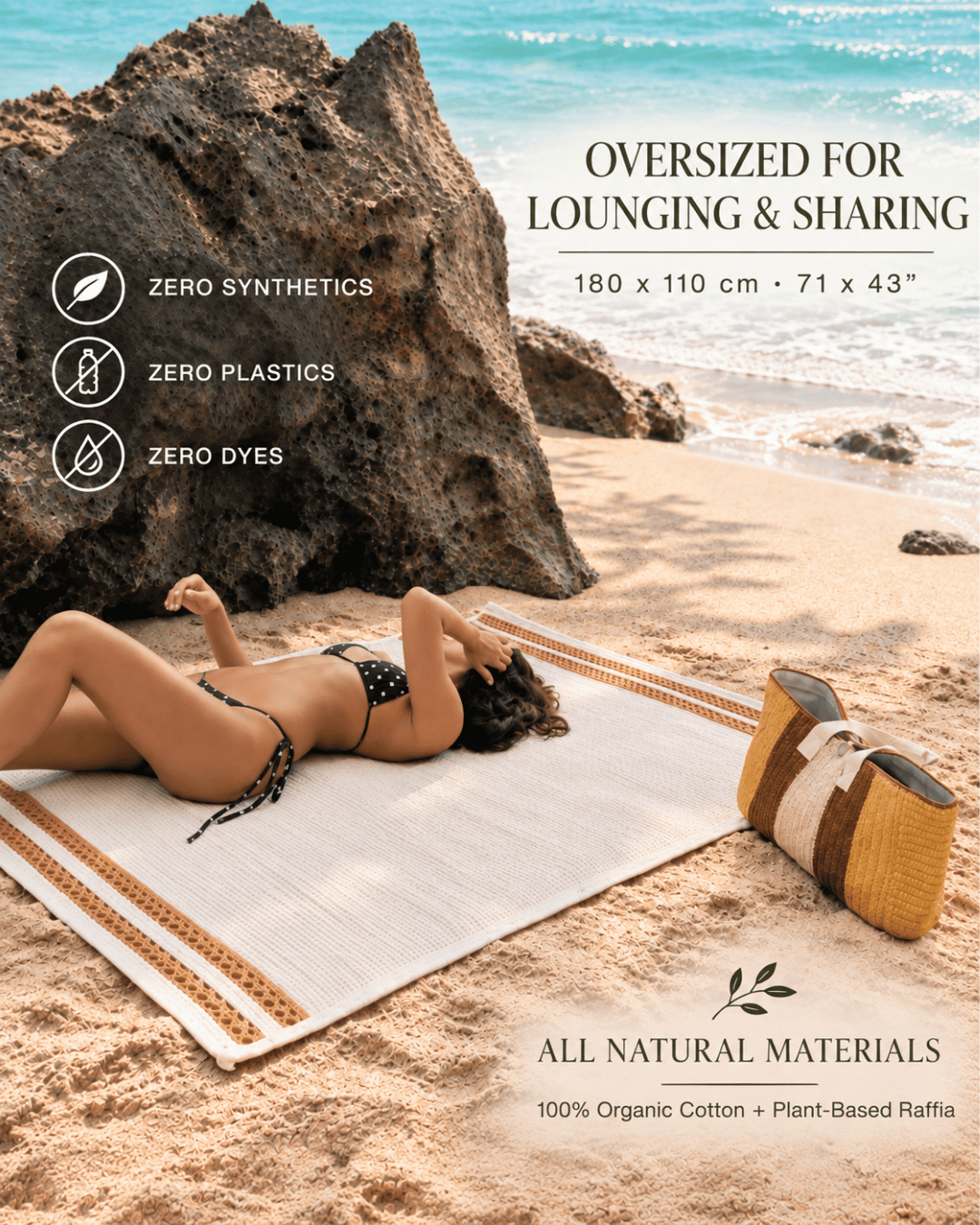 The Anywhere Mat Set - 100% Organic Cotton Undyed