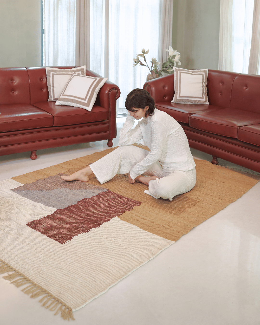 Clamart Recycled Cotton Rug — Handwoven in India