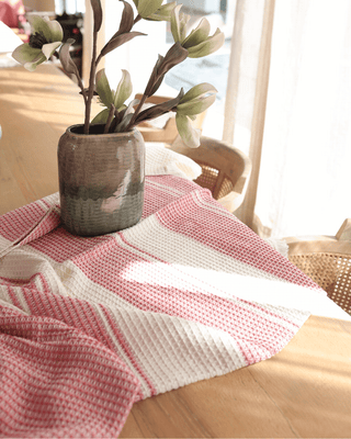 Mesa Waffle Throw Terracotta Sun