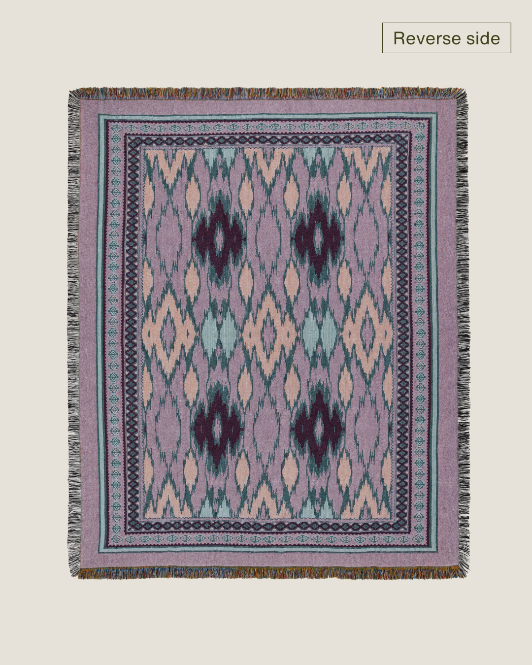 Nomad Green Ikat blanket