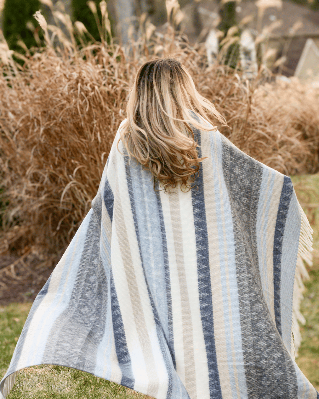 Alpaca Wool Throw Sky Slate