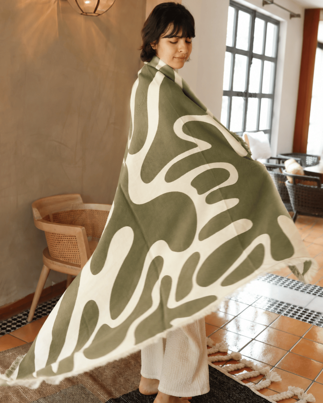 Whisperwind Bamboo Cotton Throw Wildform Jade